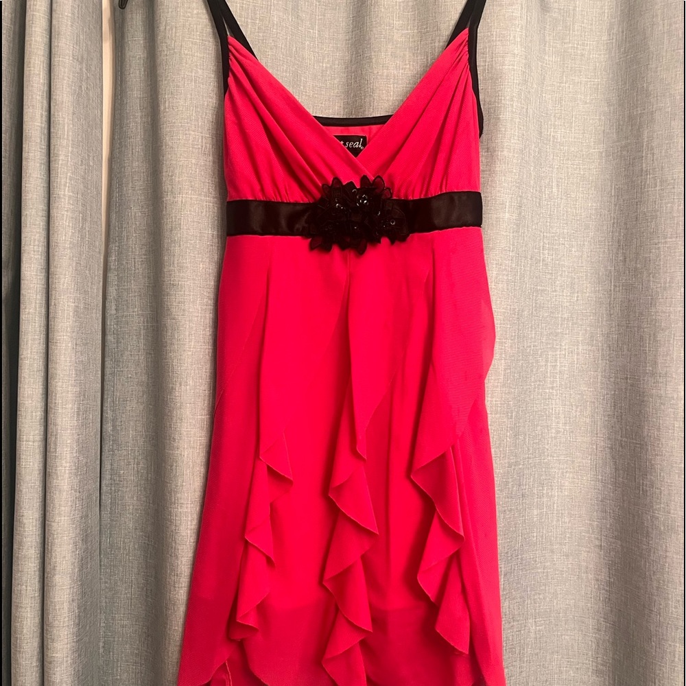 Short hot pink dress